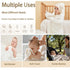 6-Pack Set 5 30 30 Inch Organic Cotton Baby Bath - Ultra Soft Embroidered Hooded Towel and Washcloths, Premium Gentle