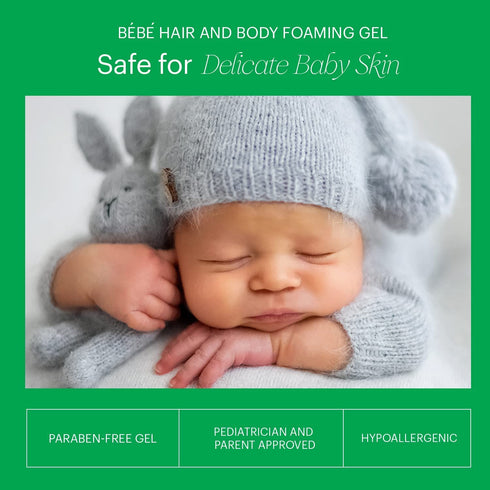MAKARI Baby Hair and Body Foaming Gel, Hypoallergenic, Paraben-Free, Nourishing Coconut Oil & Panthenol