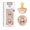 BIBS Pacifiers Colour Collection, Natural Rubber Baby Pacifier Set of 2, BPA-Free Soothers, Made in Denmark, Blush