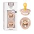 BIBS Pacifiers Colour Collection, Natural Rubber Baby Pacifier Set of 2, BPA-Free Soothers, Made in Denmark, Blush