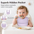 COMFYROLL 8 Pack Drool Bibs for Baby Girls & Boys, Baby Muslin Bibs for Drooling and Teething with Hidden Pocket, Soft