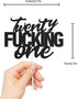 Twenty One Black Glitter Cake Toppers for 21st Birthday Party Decorations Supplies