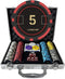 200-Piece Poker Set 11.5g Heavyweight Chips with Numbers and Aluminum Case Texas