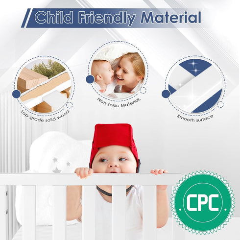 Salcod Toddler Crib Guardrail Compatible with Dream On Me Convertible Crib, Crib Rail for Prevent Toddler from Rolling