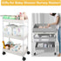 Volnamal Baby Diaper Caddy, Plastic Movable Cart for Newborn Nursery Essentials Diaper Storage Caddy Organizer