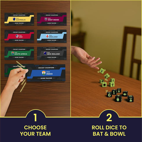 2-5 Cricket Champions Boardgame | Light Strategy Dice Game | Players
