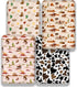 FIGEPO 4 Pack Western Cowboy Crib Sheets Neutral Breathable Fitted Baby Sheets Nursery Sheets for Baby Boys or Girls