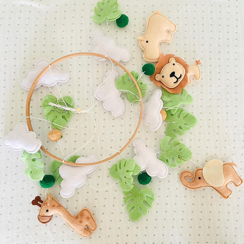 Pack Safari Baby Mobile, Jungle Mobile for Crib, Crib Mobile for Boys and Girls, Nursery Mobile for Bassinet