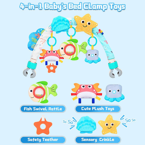 0-6 6-12 0 3 6 9 12 Car Seat Toys for Babies MonthsArch Stroller Toys for Months Infant Mobile Bassinet Bouncer Hanging