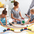 12 Pack Mototo Pieces Wooden Train Track Ascending Wood Railway Expansion Pieces Compatible with Most Wood Railroad