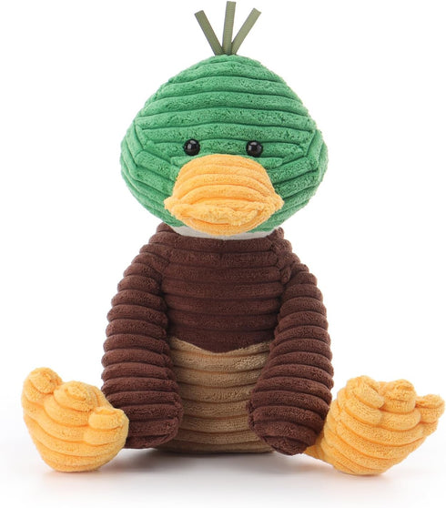 Apricot Lamb Corduroy Mallard Duck Stuffed Animals for Kids, Soft Cute Plush