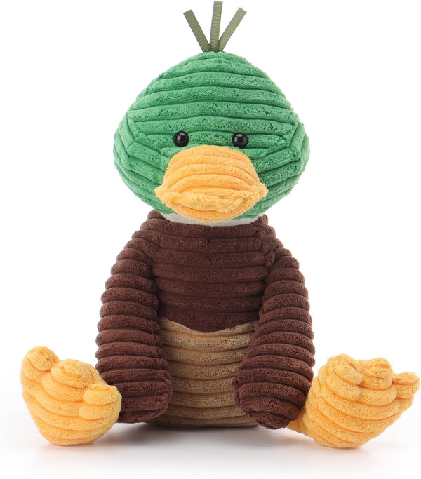 Apricot Lamb Corduroy Mallard Duck Stuffed Animals for Kids, Soft Cute Plush