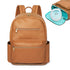 MOMINSIDE Diaper Bag Backpack, Diaper Bags Baby Diaper Bag 13 Pockets Leather
