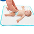 Baby Diaper Changing Mat - Waterproof Portable Travel Pad 31.5 x 25.5 inch for Newborn Toddlers Kids (White w/Turquoise)