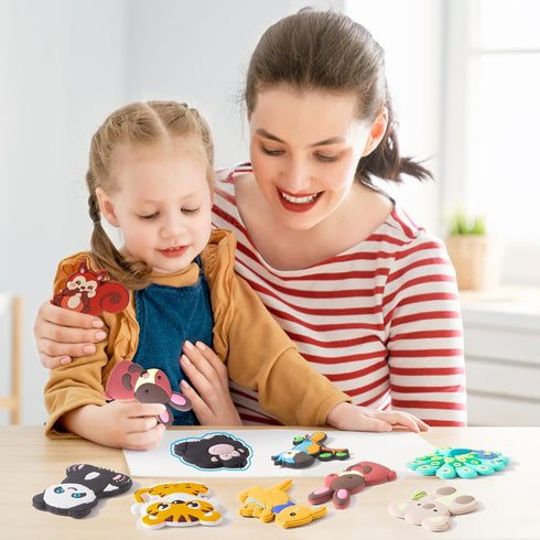 Fridge Magnets for Toddlers 1-3, Large Size Educational Magnetic Toys for Kids, Cute Animal Refrigerator Magnets