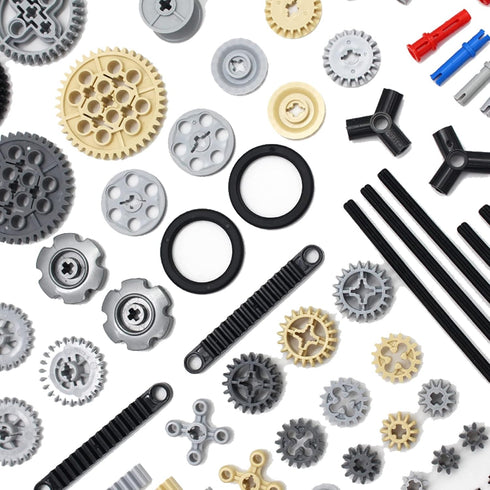 116PCS Gear and Axle Set for Technic Parts, DIY Gears Assortment Pack Compatible with Major Brand Technic Parts