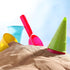 Kisangel 10pcs Plastic Ice Cream Cones, Kids Ice Cream Scoop Set for Outdoor Beach Sand Play Toys