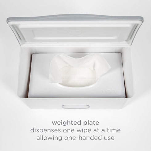 Ubbi Baby Wipes Dispenser, Baby Wipes Case, Baby Wipes Holder With Weighted Plate, Keeps Wipes Fresh And Non-Slip
