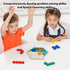 Skrtuan Wooden Blocks Puzzle for Kid Adults Brain Teaser Hexagon Puzzles Games Toy Shape Pattern Block Tangram Geometry
