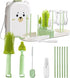 Travel Baby Bottle Cleaner Kit with Storage Case 6-in-1 Compact Bottle Brush