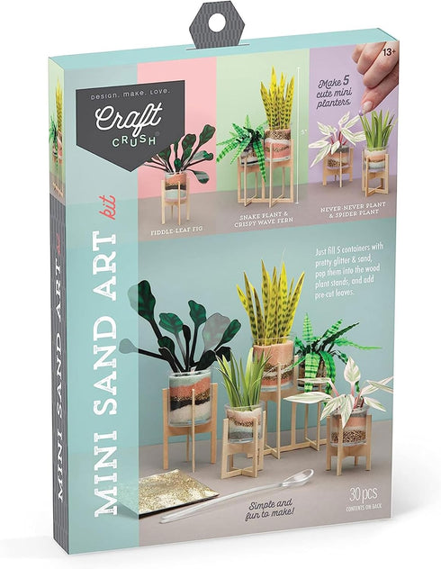 Craft Crush Faux Plant Sand Craft Kit - DIY Home Decor for