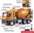 Cement Mixer Construction Toys, Metal DieCast Cement Mixer Truck Model with Simulated Sounds and Lights