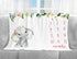 Floral Elephant Baby Monthly Milestone Blanket, Soft Fleece Jungle Elephant Girl's Blanket, Includes Marker (White,