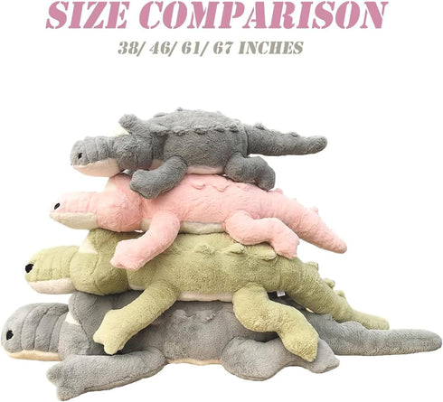 Hofun4U Alligator Plush Pillow - 61 inch Stuffed Animal - Home Decoration Gift for Boys Girls Adults