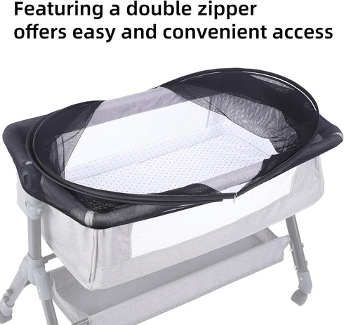 Mosquito Net for Baby Crib to Keep Insects/Bugs/Cats Out, Toddler Bassinet Bedside Sleeper Crib Tent Safety Net
