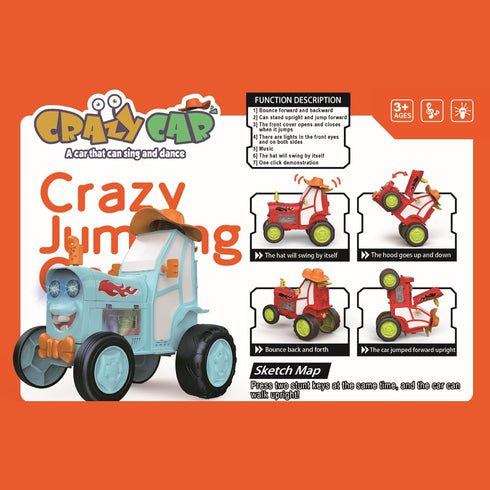 GoolRC Crazy Jumping Car Toys for Kids, RC Stunt Car with Music Lights, Rechargeable Remote Control Car