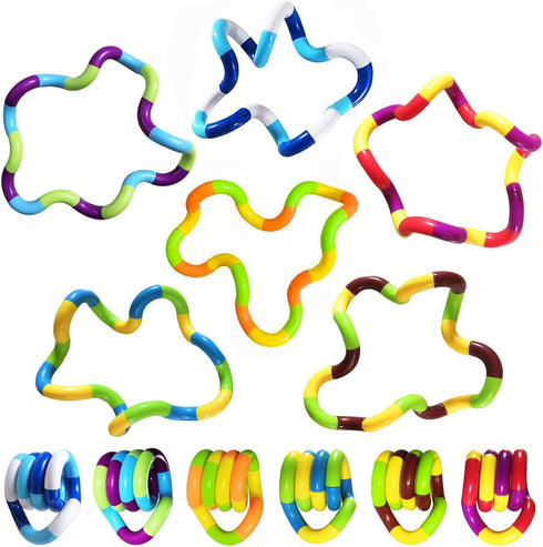 Generic Sensory Fidget Toys - 6PCS Multicolor Twisty Fidget Toys for Adults, Boys,
