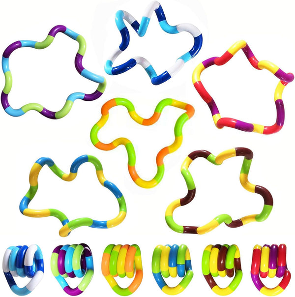 Generic Sensory Fidget Toys - 6PCS Multicolor Twisty Fidget Toys for Adults, Boys,