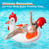 63" 2 Swimming Inflatable Pool Floats with Lights, Chicken Pool Floaties with Solar Powered RGB Color Changing, Large