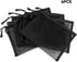 yuntop 6 (A5) PCS Mesh Pouch, Black Nylon Mesh Cosmetic Zipper Bags for Home Office Purse Diaper Bag