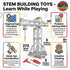 PANPAPA 273pcs 3 1 Set,Erector Sets 8-12,DIY Metal Building Toys, in Tower Crane & Frame Crane & Windmill Metal Model