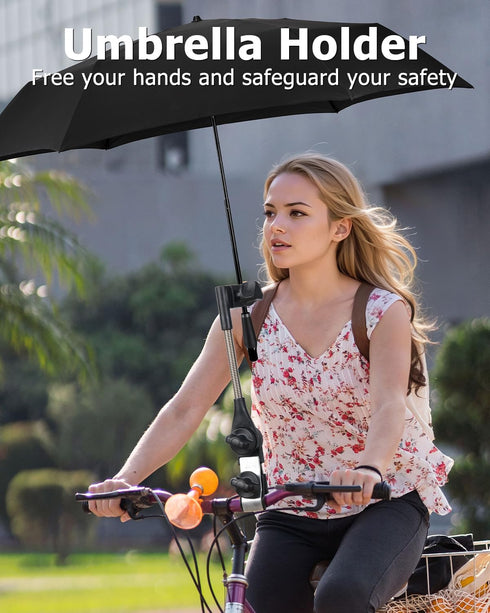 360 Umbrella Holder for Stroller, Baby Stroller Umbrella Attachment, Umbrellas Connector Clip to Handlebar, Degree