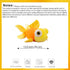 13.8" Goldfish Plush Stuffed Animal, Soft Cute Goldfish Hug Doll Pillow, Yellow