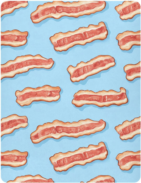 Pigsaly 27x39 Inch Crib Sheets Bacon Slices Blue Baby Sheet for Standard Crib Mattress Boys Girls Toddler Bed Sheets