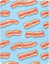 Pigsaly 27x39 Inch Crib Sheets Bacon Slices Blue Baby Sheet for Standard Crib Mattress Boys Girls Toddler Bed Sheets