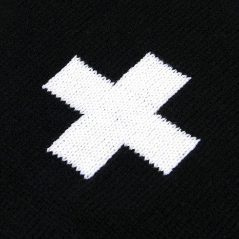 3040 Inch mimixong Baby Blankets Knitted Toddler Blankets Black and White with Cross Swiss Pattern for Boy and Girl