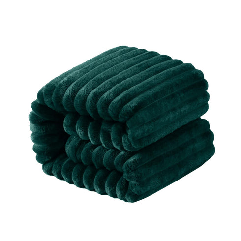 NTBAY Flannel Fuzzy Toddler Blanket, Lightweight Reversible Stripes Design Baby Plush Blanket, 30x40 Inches, Dark Green