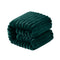 NTBAY Flannel Fuzzy Toddler Blanket, Lightweight Reversible Stripes Design Baby Plush Blanket, 30x40 Inches, Dark Green