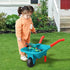 Kids Gardening Set with Wheelbarrow, Watering Can, Gloves, Pruner, Hand Rake, Double Hoe, Shovel, Apron, Outdoor Indoor