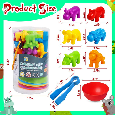 Counting Dinosaurs Toys with Matching Games, Sorting Bowls, Learning Activities for Preschool Kids 3-5 Years