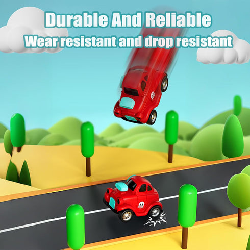 IOMDRWU 1-3, 6-9-12-18 1st 1-2 Inertial Push and Go Cartoon Car Toys for Toddlers Friction Powered Race Vehicles