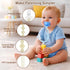 4 Packs Silicone Pacifier Clip Holder with One-Piece Beads, Soft Flexible and Rust-Free Binky Pacifiers Clips