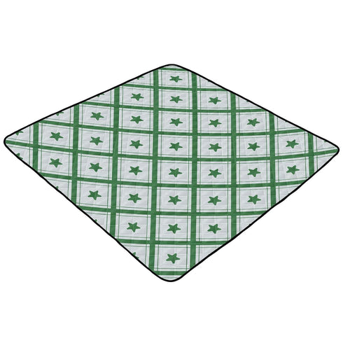 EtherSpher 1-Piecing 50'' 50''de Grass Green Checker Stars Plaid Soft Thick Baby Floor Play mat for Indoor Outdoor