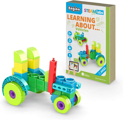 Engino STEAM Labs, Learning About Vehicles, STEAM Kit for Ages 3+, Building
