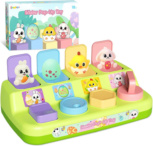 Letapapa Interactive Pop Up Toys for Toddlers, Toddler Easter Toys Easter Basket