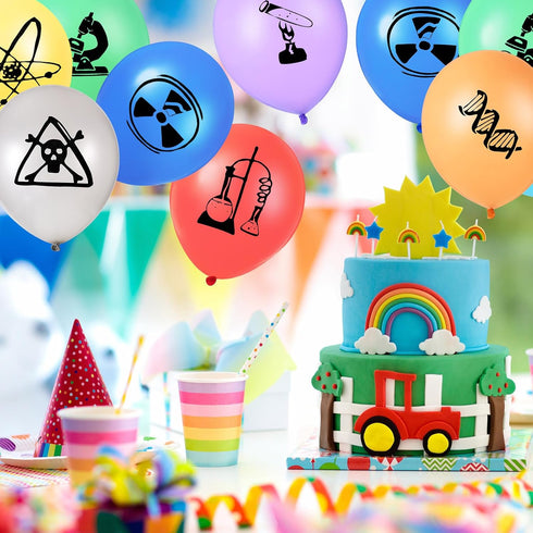 40 Pieces Science Party Balloons Decorations - Science Latex Balloons Birthday Party Decorations for Scientist Lab
